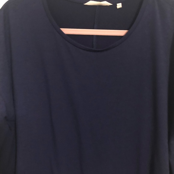 Soft surroundings blue tunic shirt wit faux sheer shirt hem women’s plus size XL - Picture 2 of 9